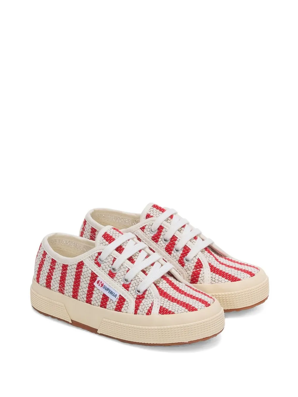 Superga Kids 2750 gestreepte sneakers Rood