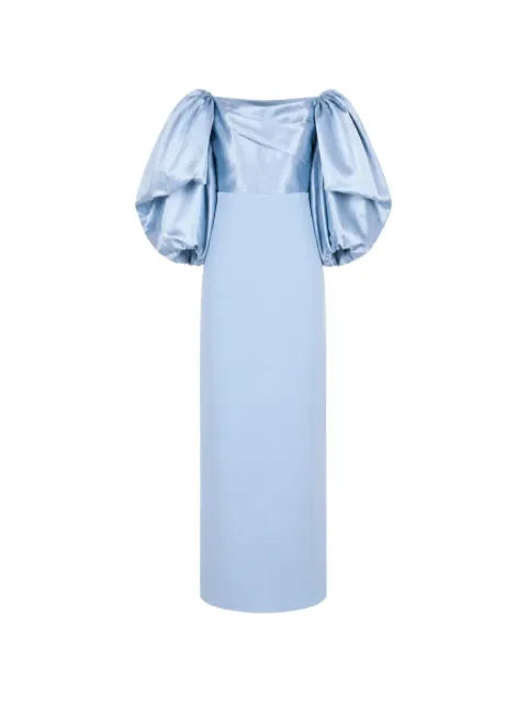 Solace London lang Floris kjole med off-shoulder-snit og pufærmer