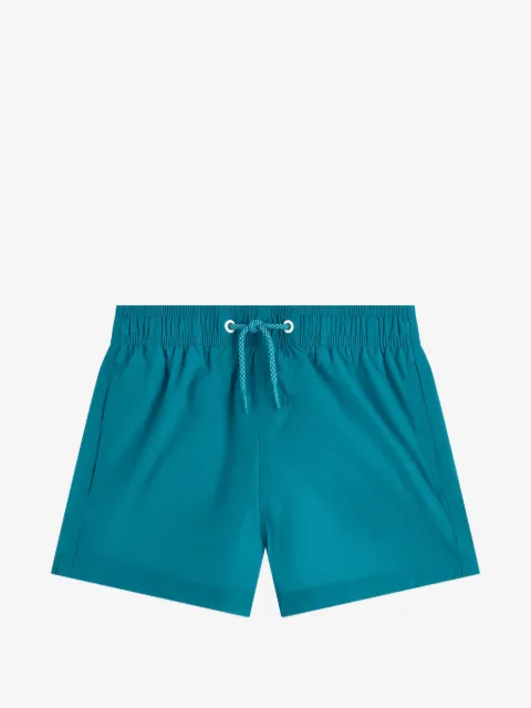 Sundek logo-patch striped swim shorts
