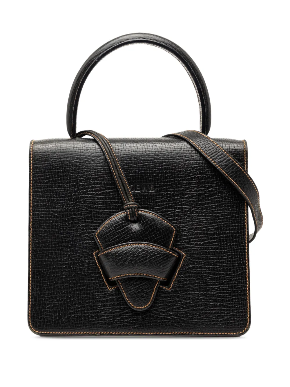 Loewe Pre-Owned 2010-2026 Textured Leather Barcelona Top Handle Bag satchel - Nero