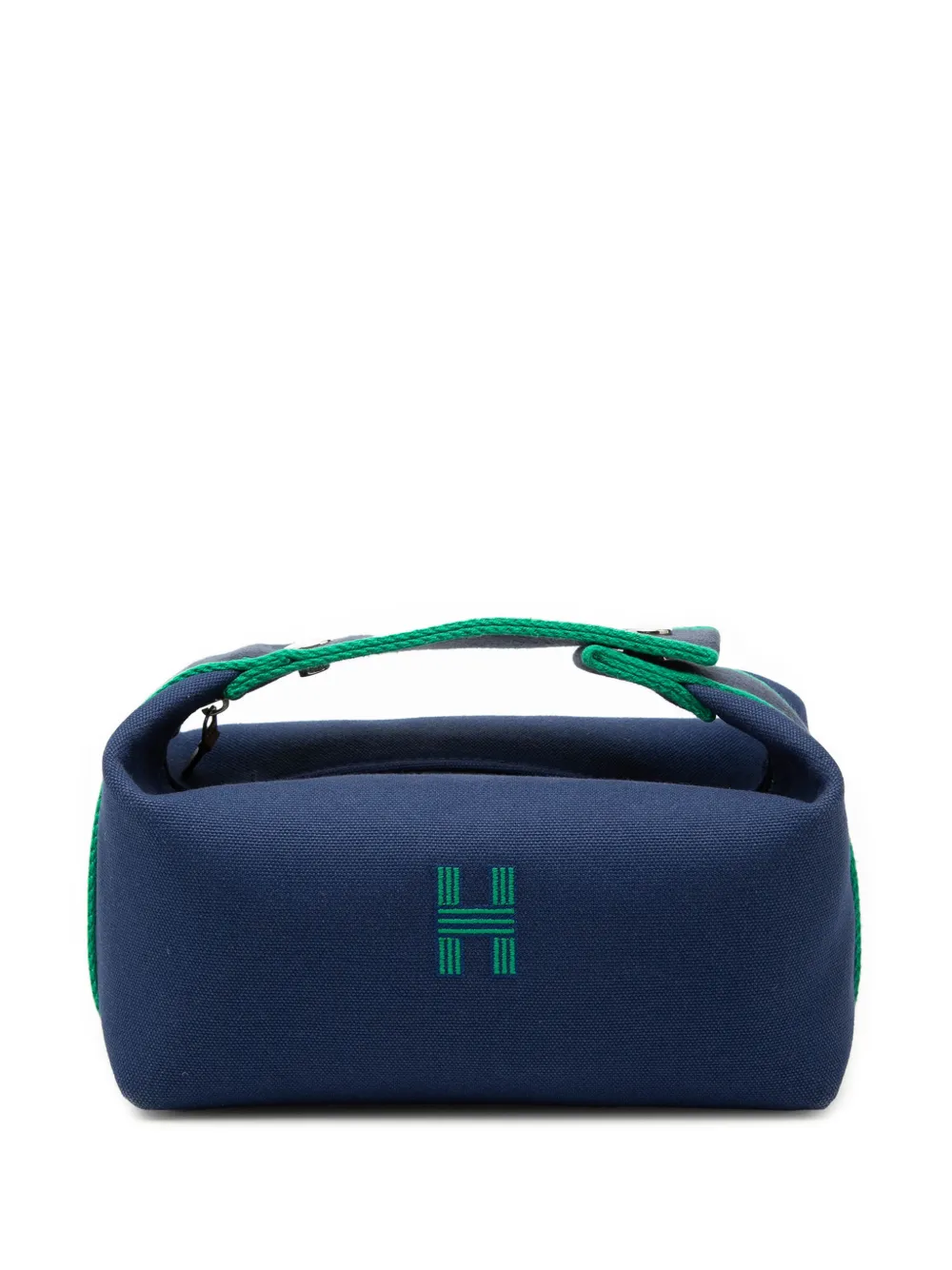 Hermès Pre-Owned 2020-2025 Small Toile Bride A Brac Case vanity bag - Blu