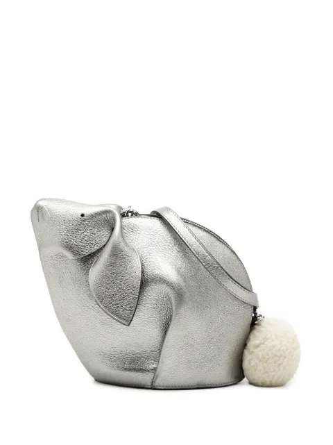 Loewe Pre-Owned bandolera Bunny mini metalizada de piel de becerro y de borrego 2018