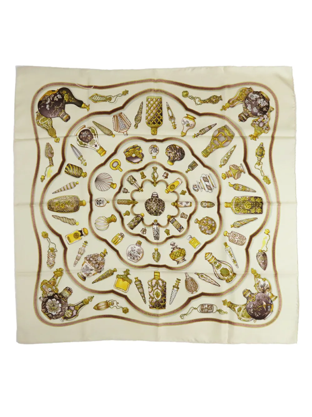 Hermès Pre-Owned 1980-2010 Qu Importe le Flacon Silk Scarf 90 scarves - Marrone