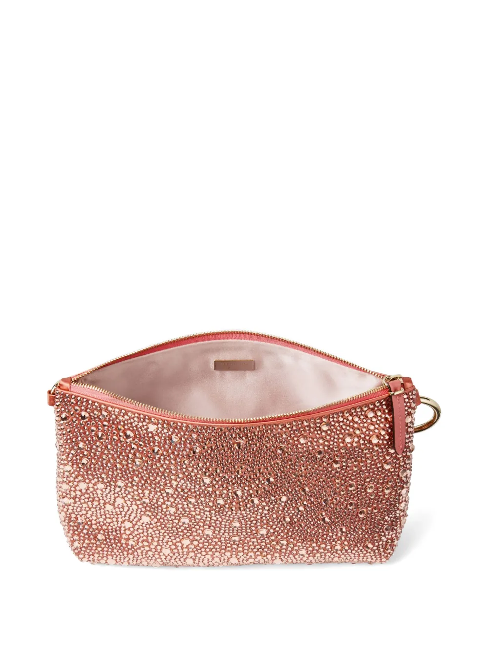 Jimmy Choo Callie satijnen clutch met degradé kristallen Roze