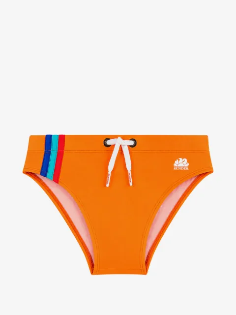 Sundek stripe-detail drawstring swim briefs