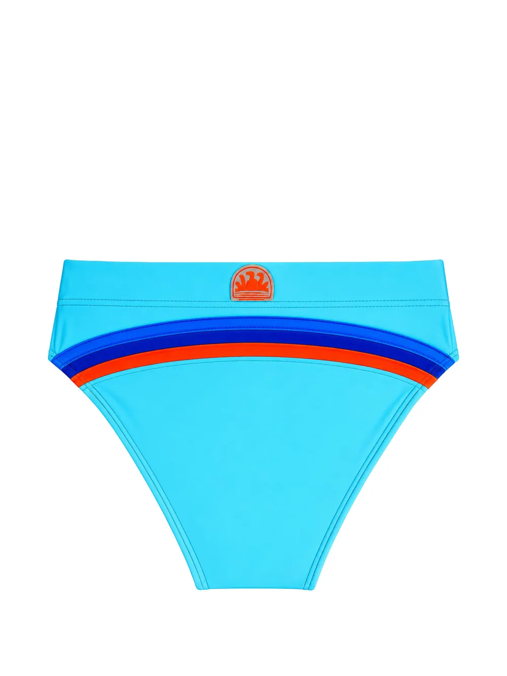 Sundek Zwembroek met trekkoord en regenboogstreep Blauw