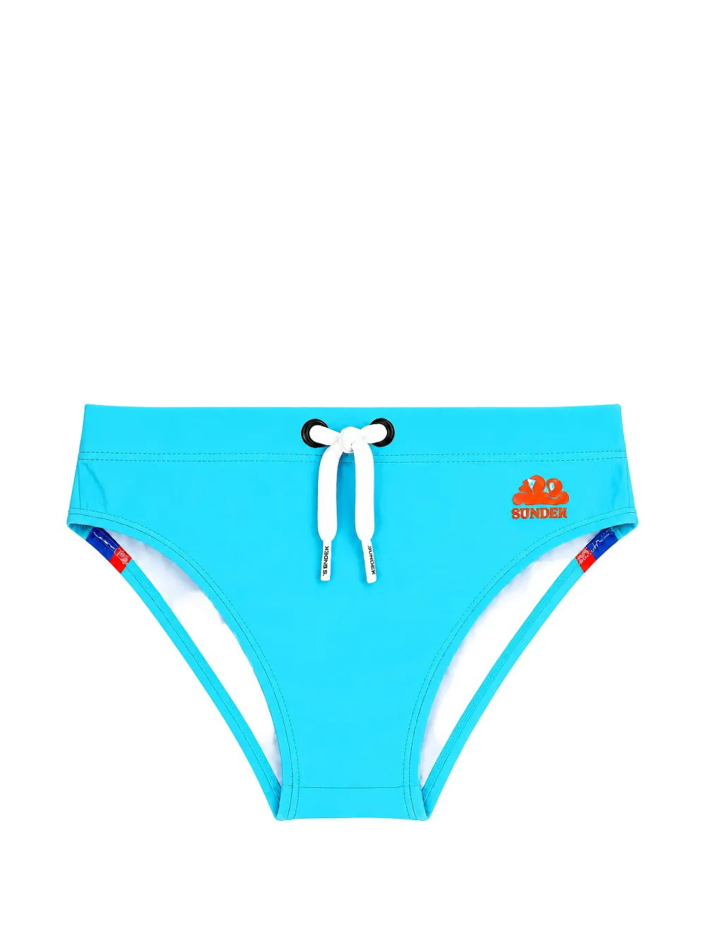 Sundek rainbow-stripe drawstring swim briefs - Blu