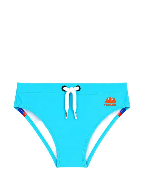 Sundek rainbow-stripe drawstring swim briefs