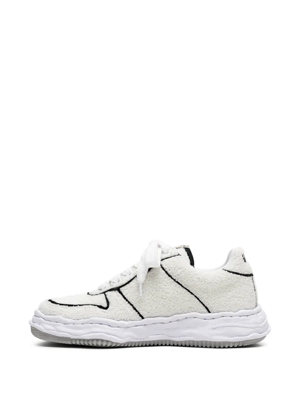 Maison MIHARA YASUHIRO Wayne bouclé gebreide sneakers met chunky zool Wit