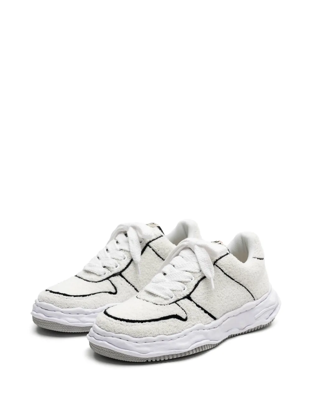 Maison MIHARA YASUHIRO Wayne bouclé gebreide sneakers met chunky zool Wit