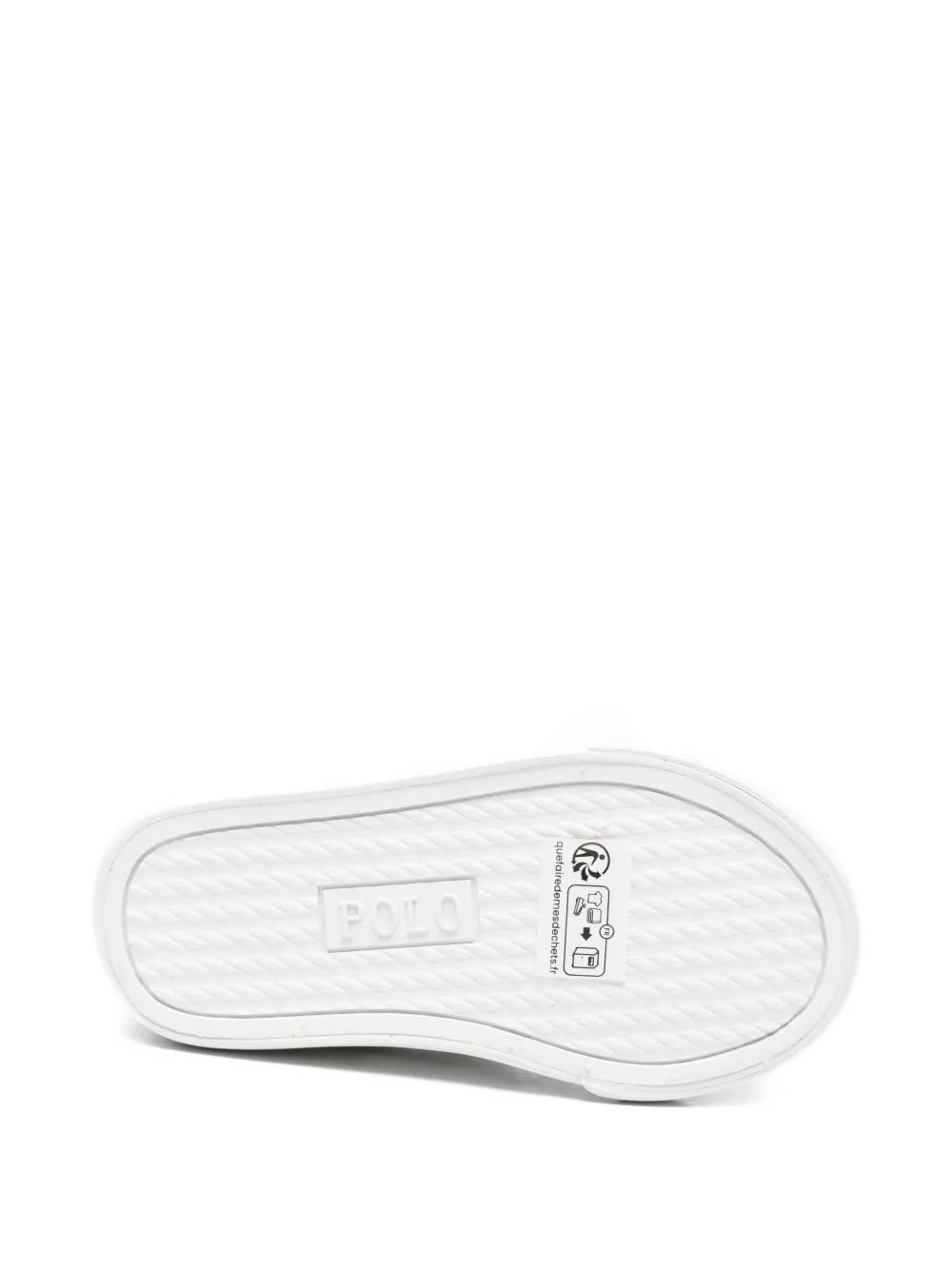 POLO RALPH LAUREN KIDS Ryley touch-strap leather sneakers Beige