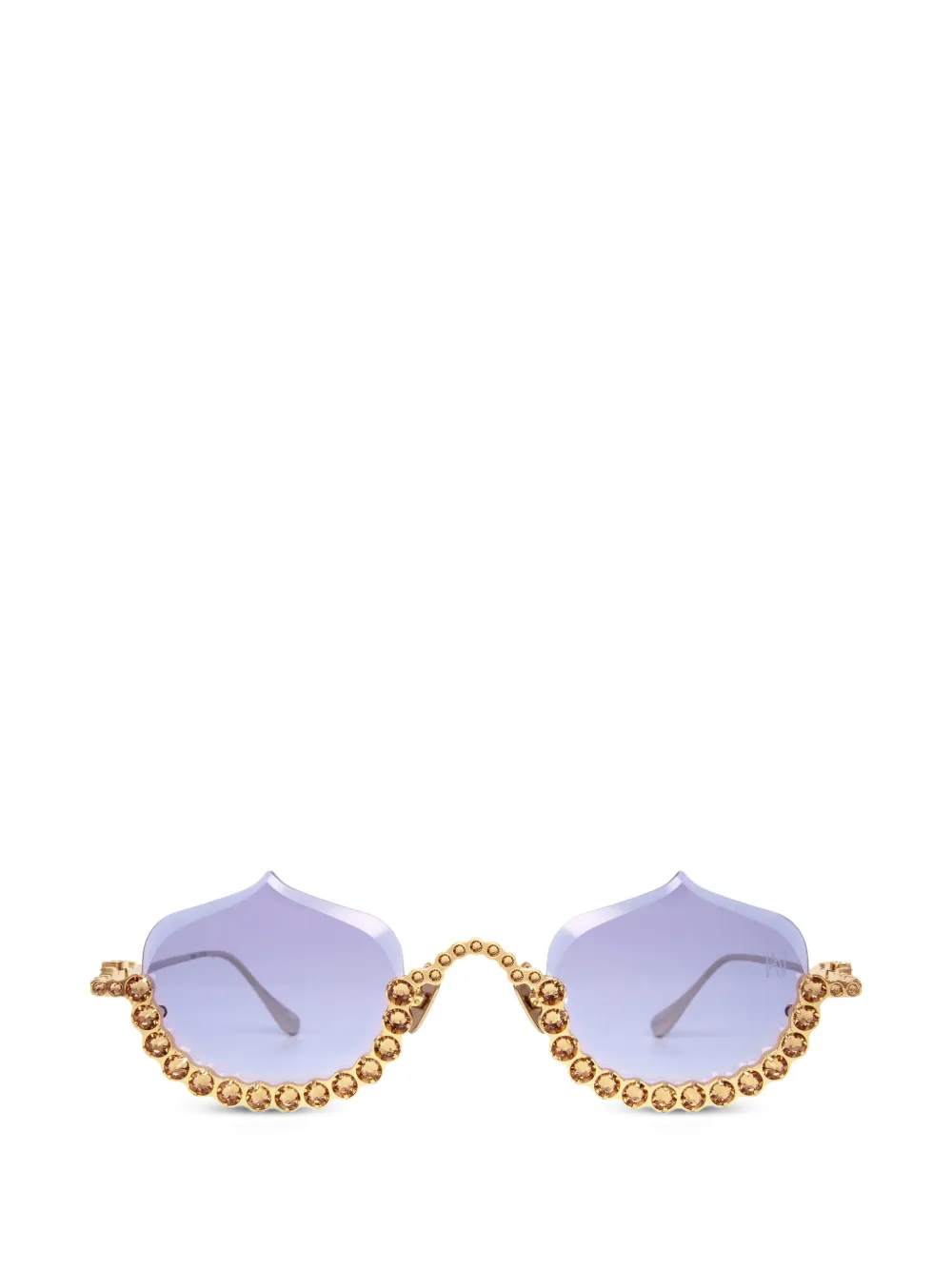 ANNA-KARIN KARLSSON Crystal Meringue crystal-embellished sunglasses - Oro