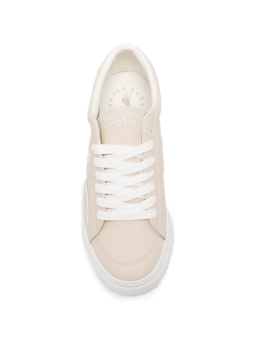 POLO RALPH LAUREN KIDS Ryley leather sneakers Beige