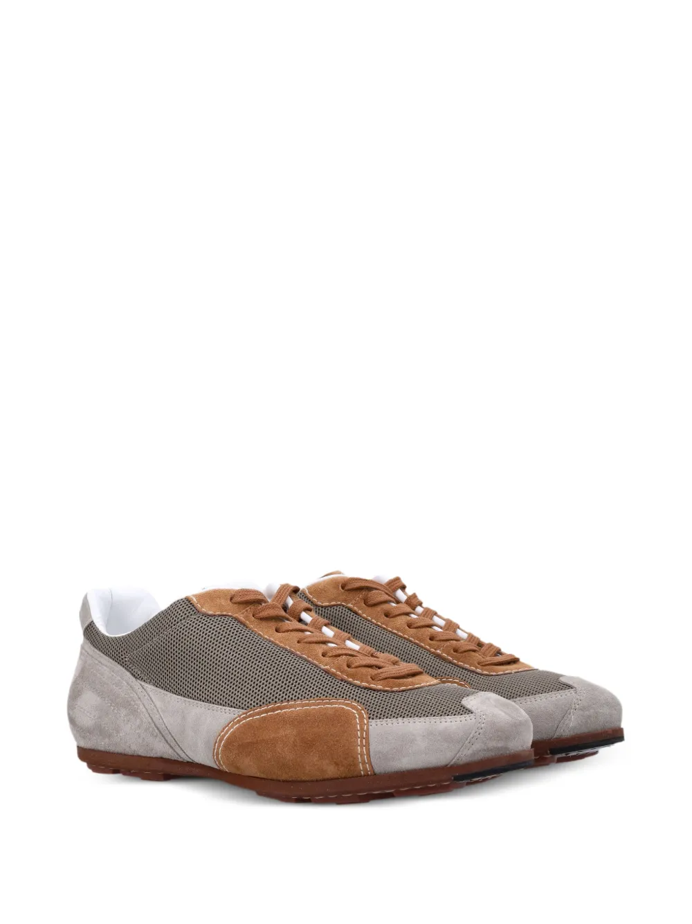 Pantofola D'oro x Thebe Magugu Undici Low panelled sneakers Bruin