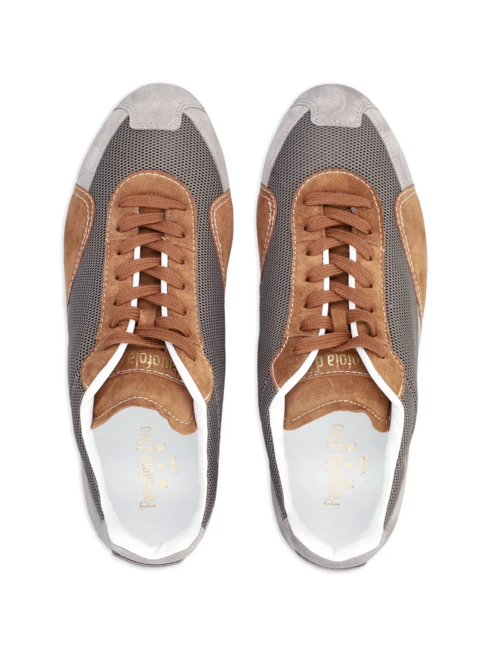Pantofola D'oro x Thebe Magugu Undici Low panelled sneakers Bruin