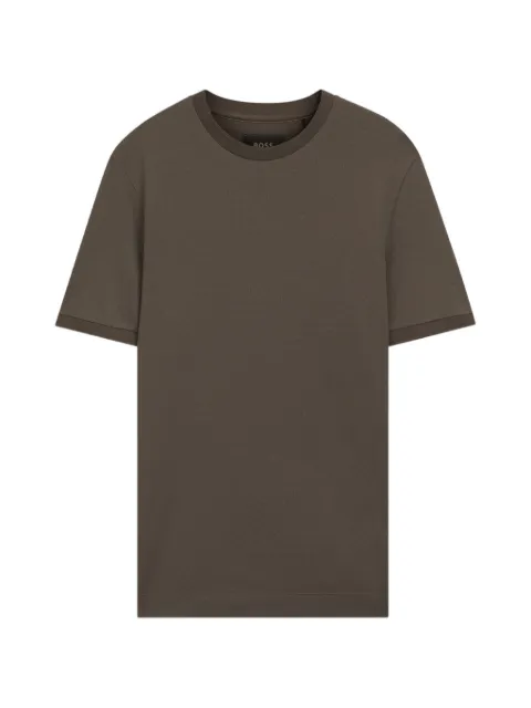BOSS Camiseta em jacquard de algodão e seda