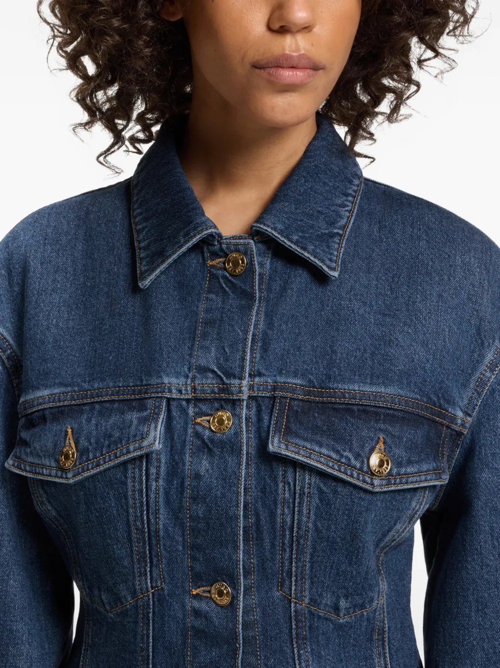 HUGO Denim jack Blauw