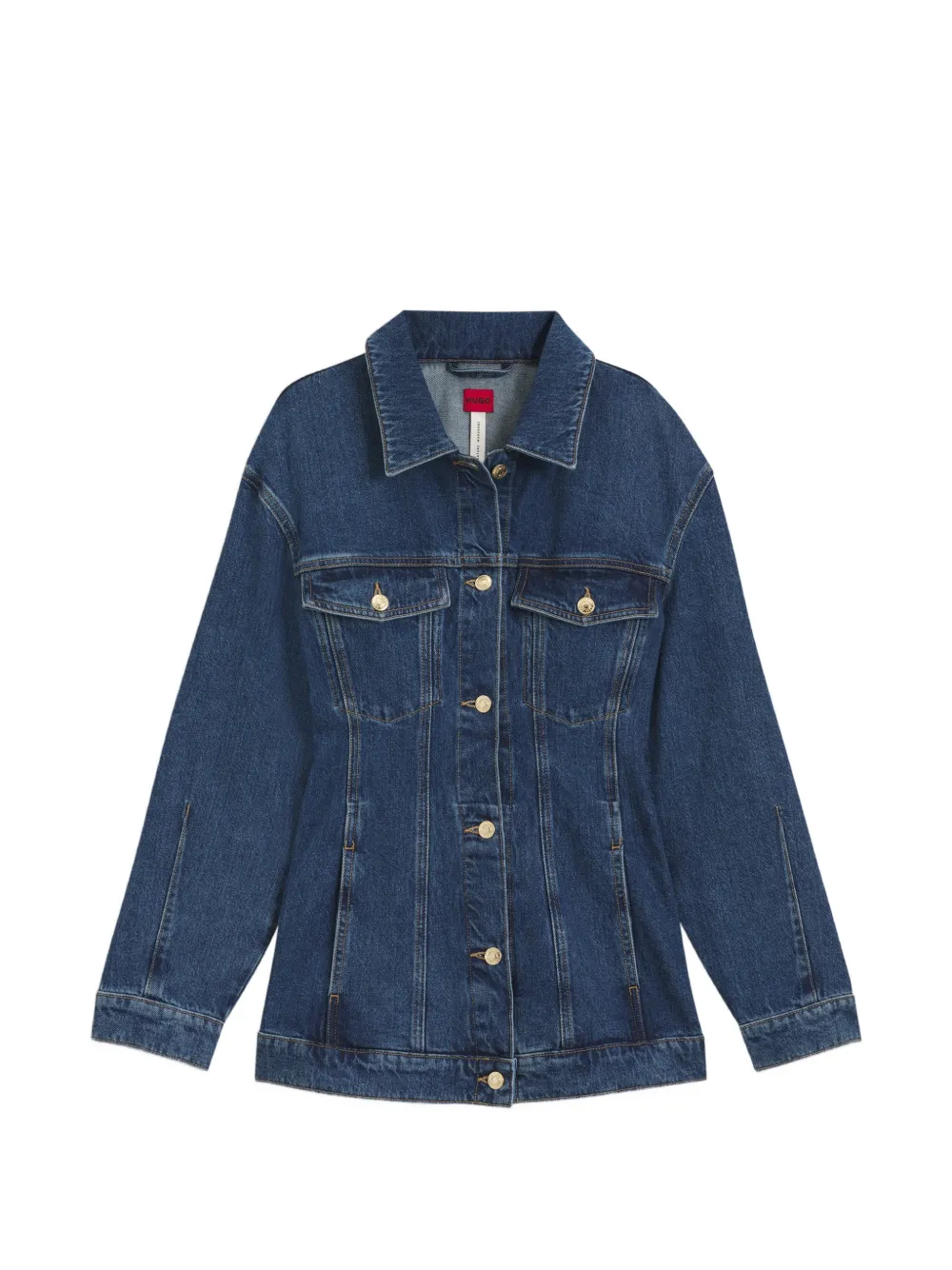 HUGO Jeansjacke mit Knopfverschluss - Blau