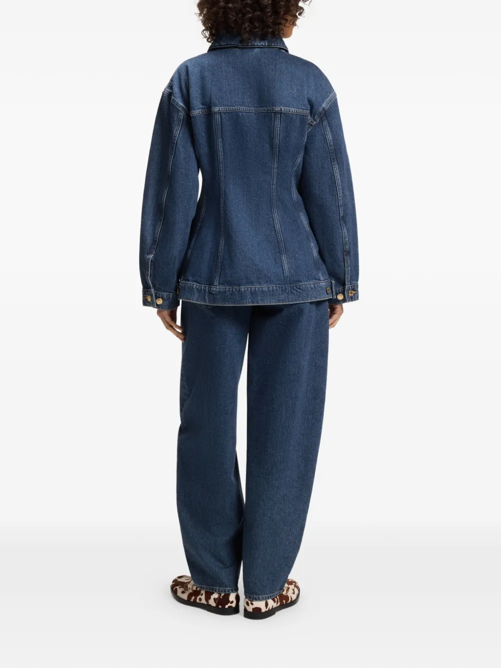 HUGO Denim jack Blauw