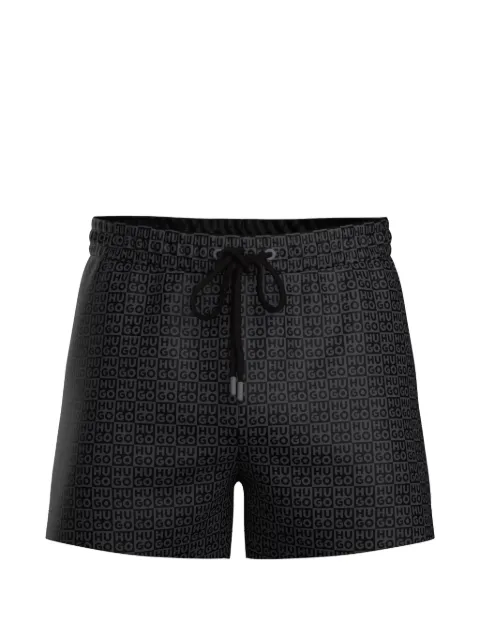 HUGO Bermuda de praia com monograma