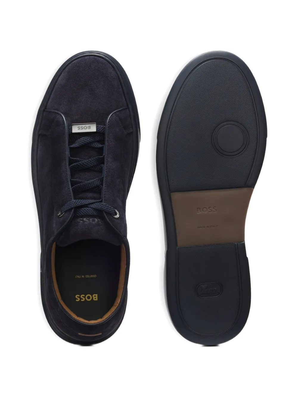 BOSS Gary suède sneakers Blauw