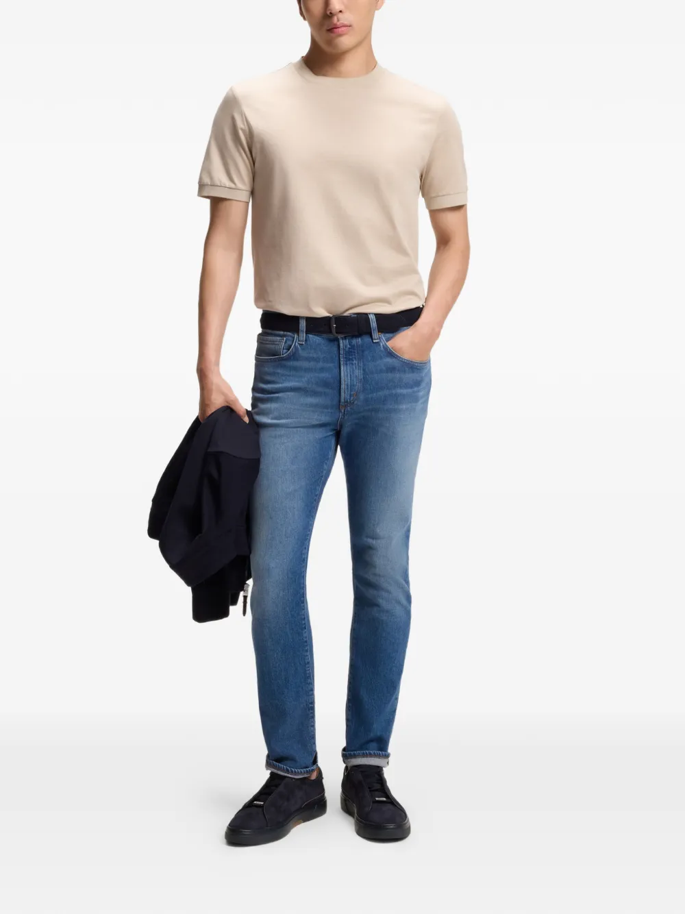 BOSS Gary suède sneakers Blauw