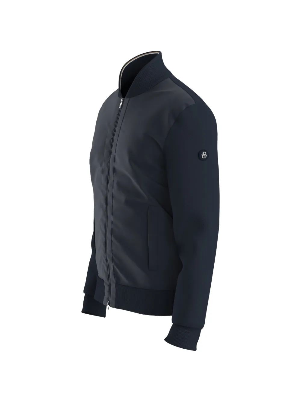 BOSS Bomberjack met rits Blauw