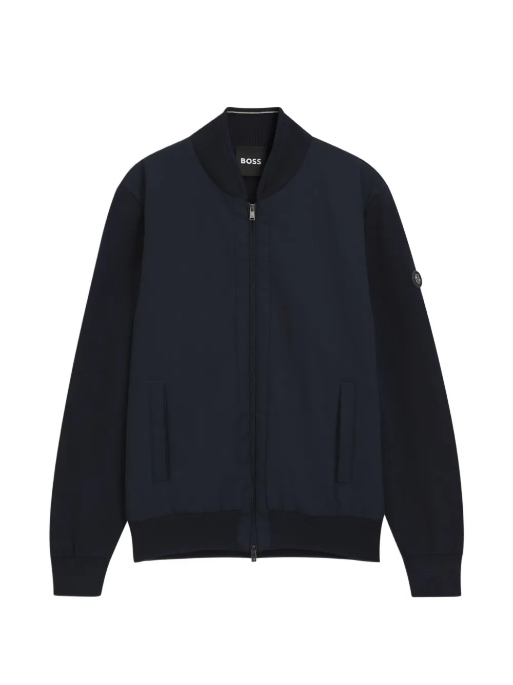 BOSS Bomber con zip - Blu