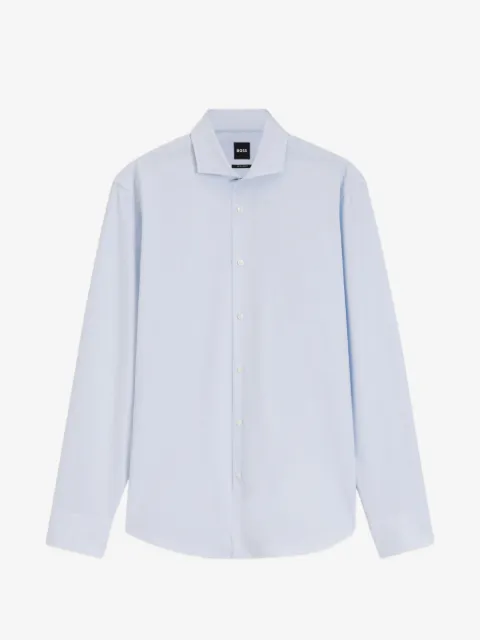 BOSS regular-fit shirt in structured cotton