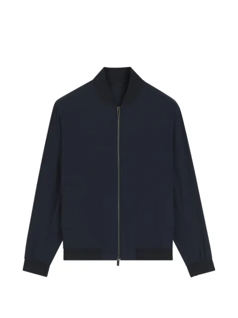 BOSS slim-fit jacket in micro-patterned stretch fabric
