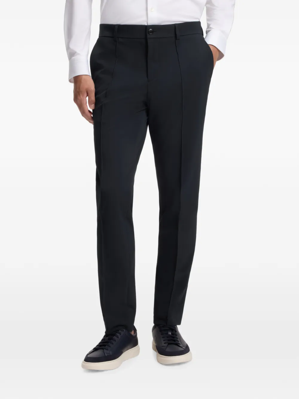 BOSS Slim-fit broek van stretch Blauw