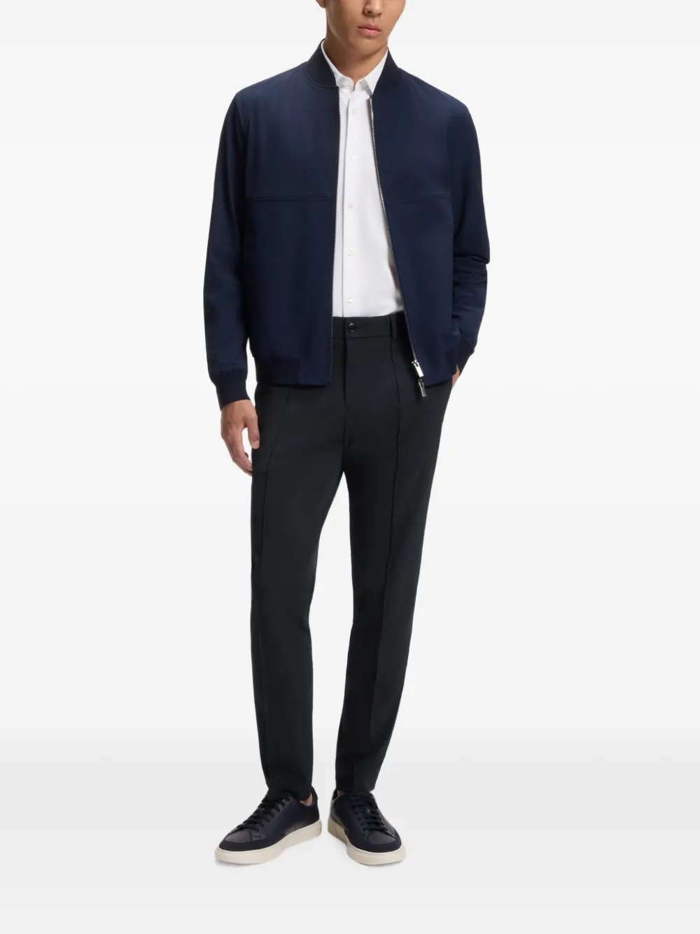 BOSS Slim-fit broek van stretch Blauw