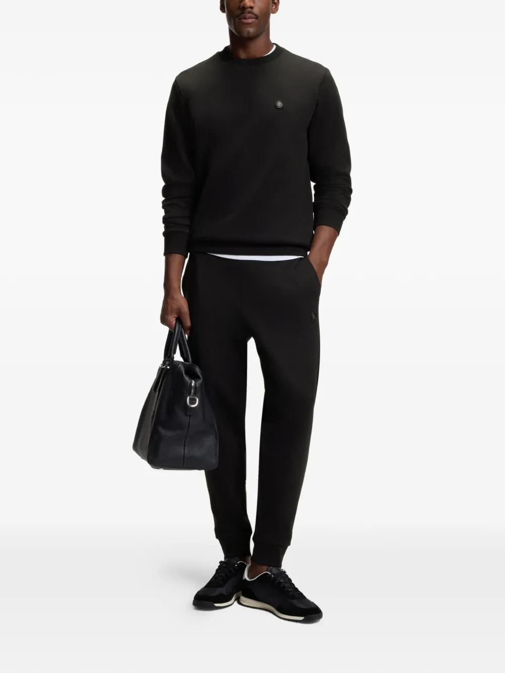 BOSS Regular-fit broek Zwart