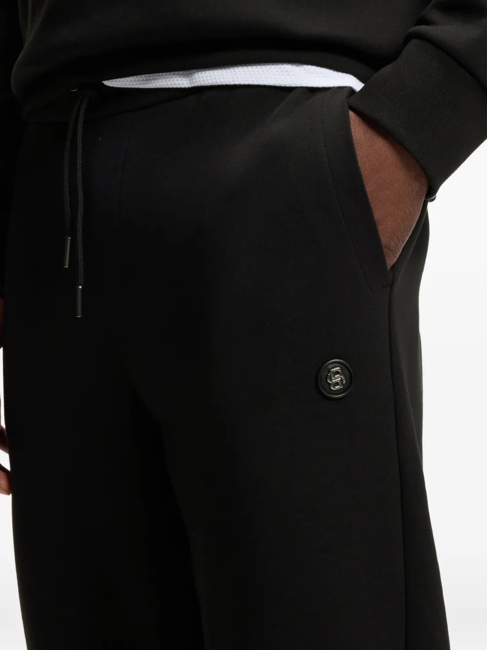 BOSS Regular-fit broek Zwart