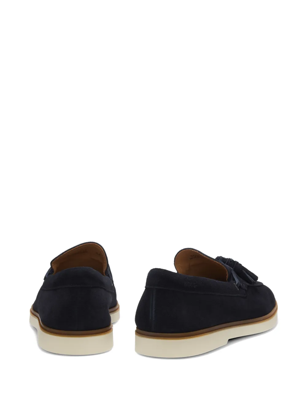 BOSS Suède loafers Blauw