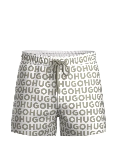 HUGO Bermuda de praia com detalhe de logo