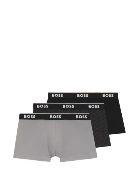 BOSS Kit 3 cuecas boxer com logo no cós