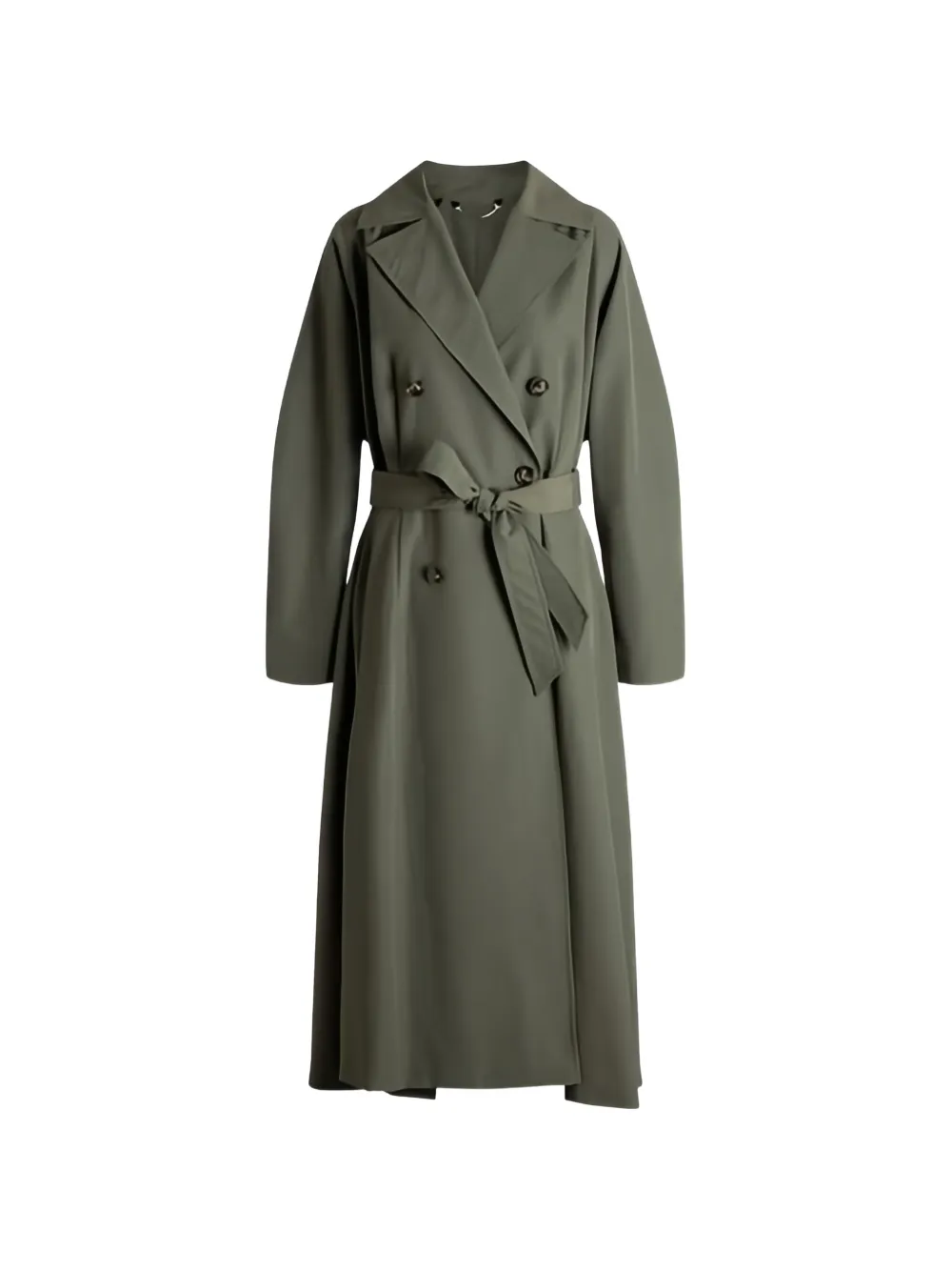 BOSS Trenchcoat met ceintuur Groen