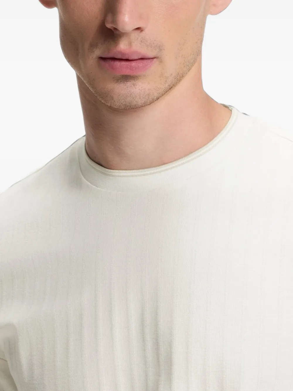 BOSS Katoenen T-shirt Grijs