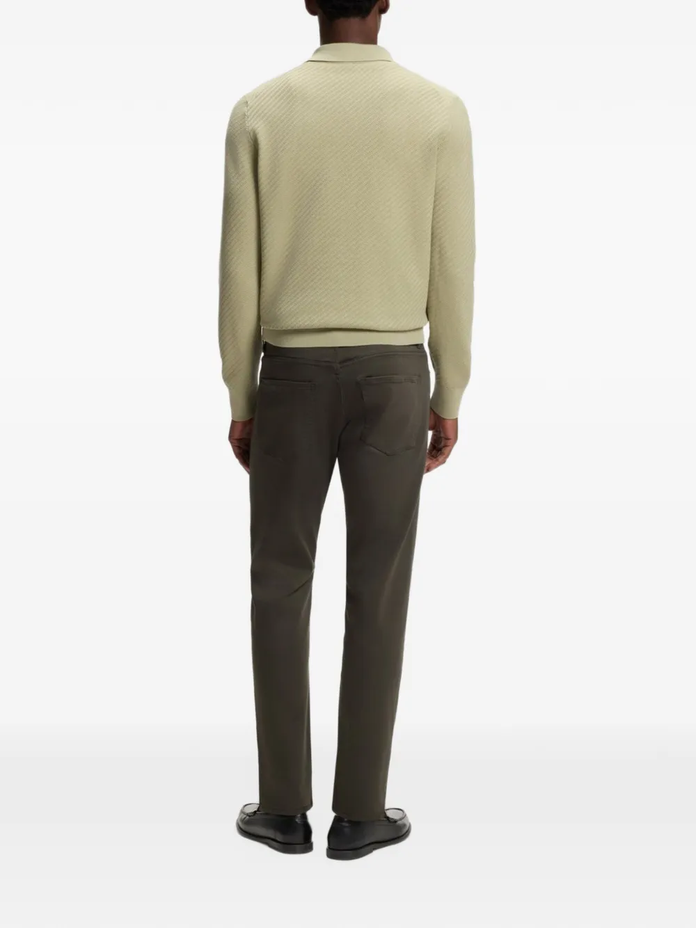 BOSS Delaware slim-fit broek Groen
