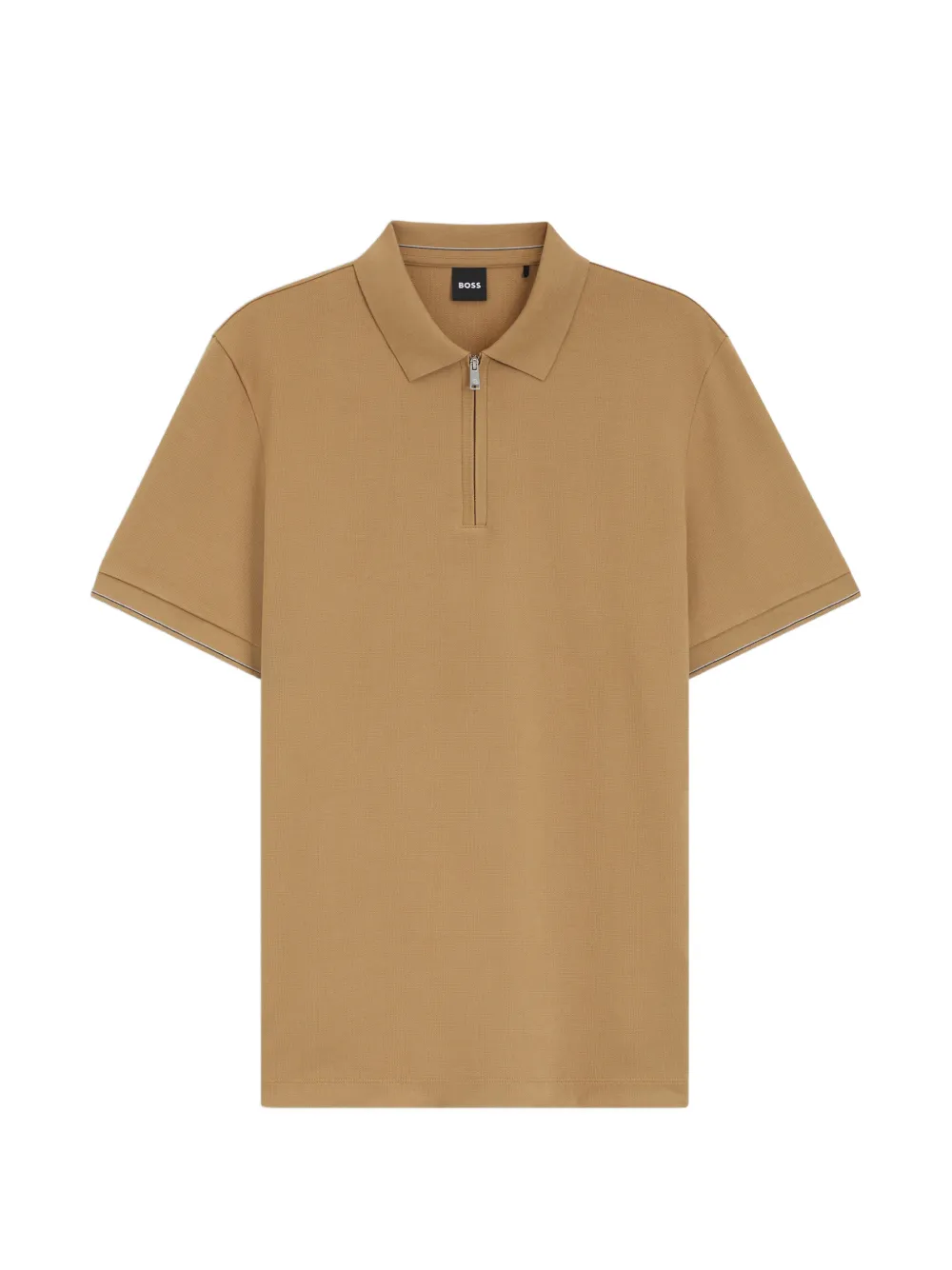 BOSS Poloshirt mit Reißverschluss - Nude