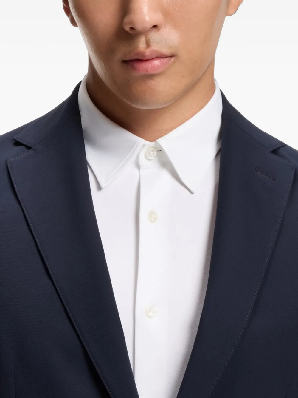 BOSS Slim-fit stretch blazer Blauw