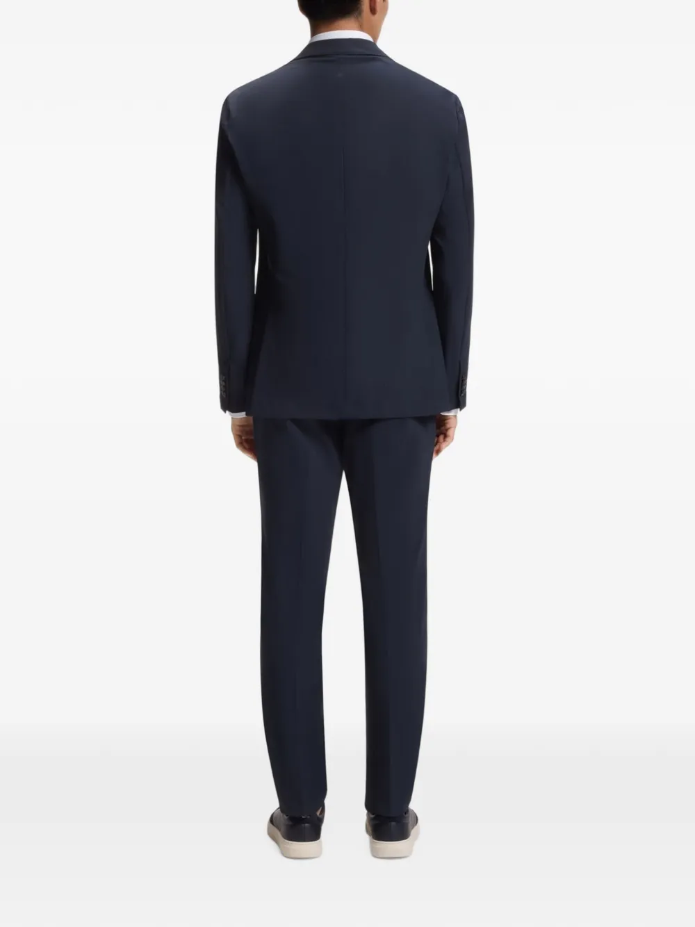 BOSS Slim-fit stretch blazer Blauw