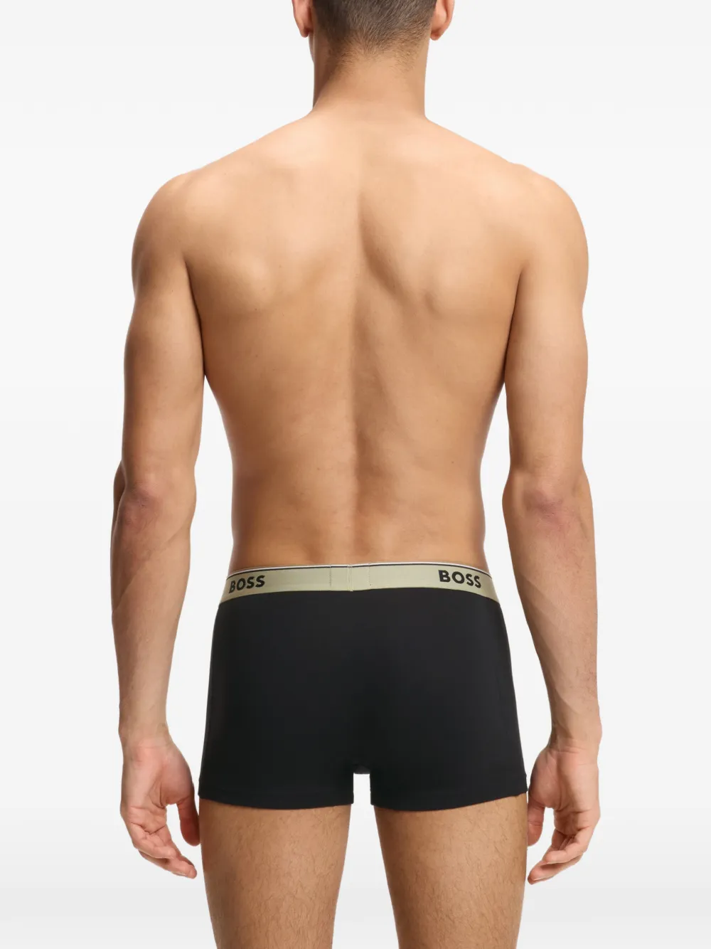 BOSS Drie boxershorts met logoband Zwart