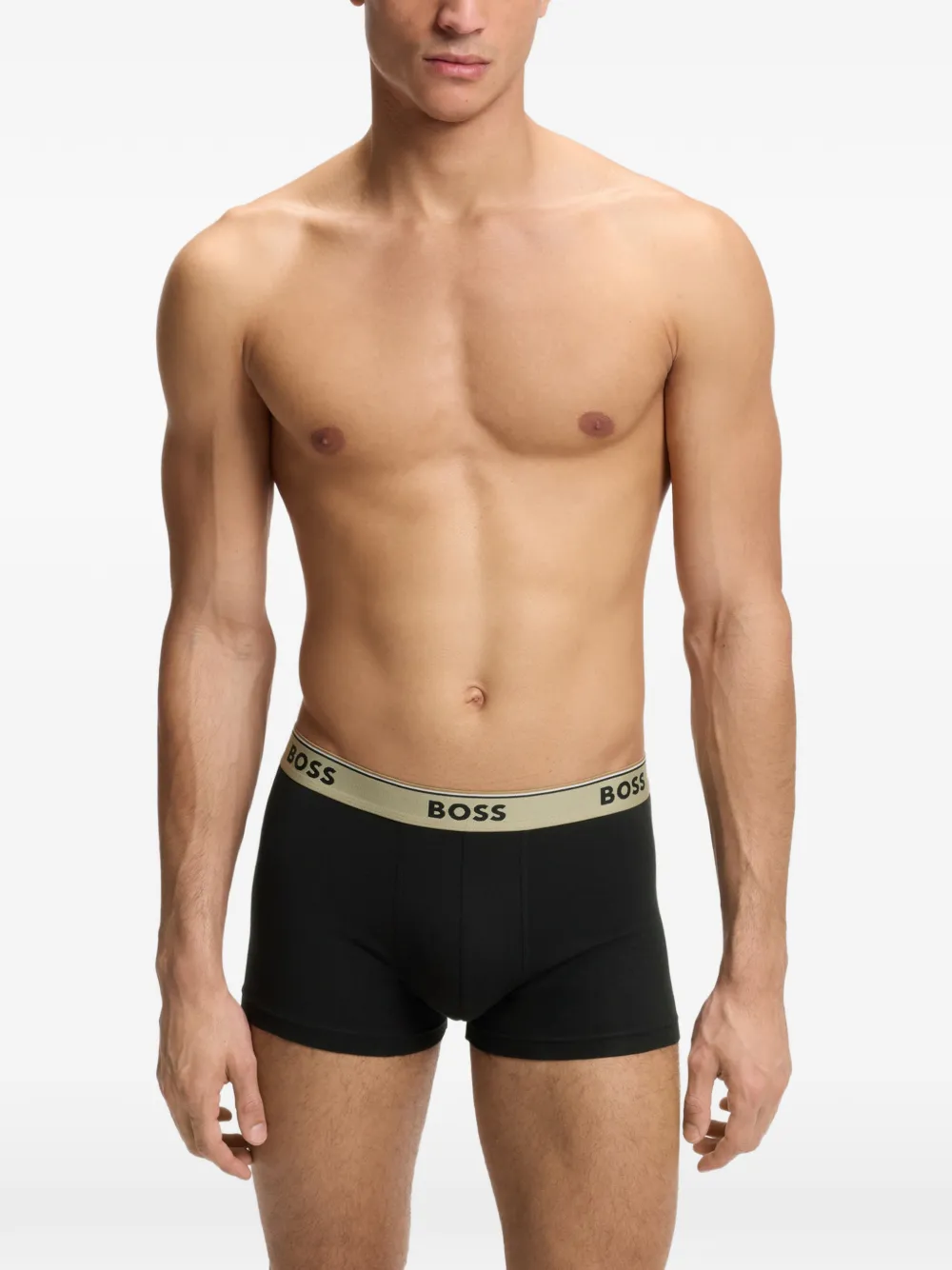 BOSS Drie boxershorts met logoband Zwart