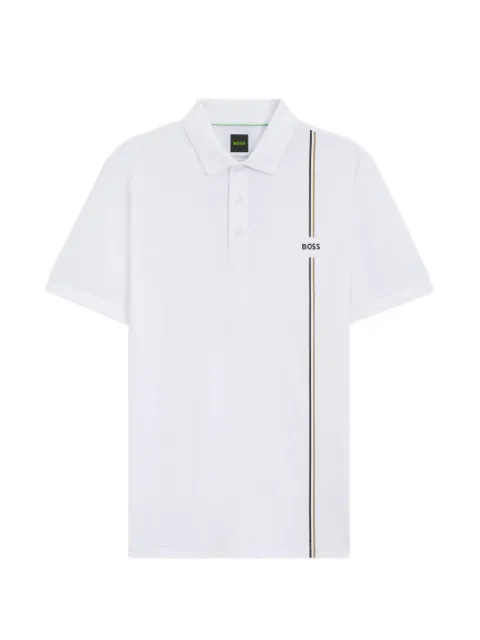 BOSS logo-print polo shirt