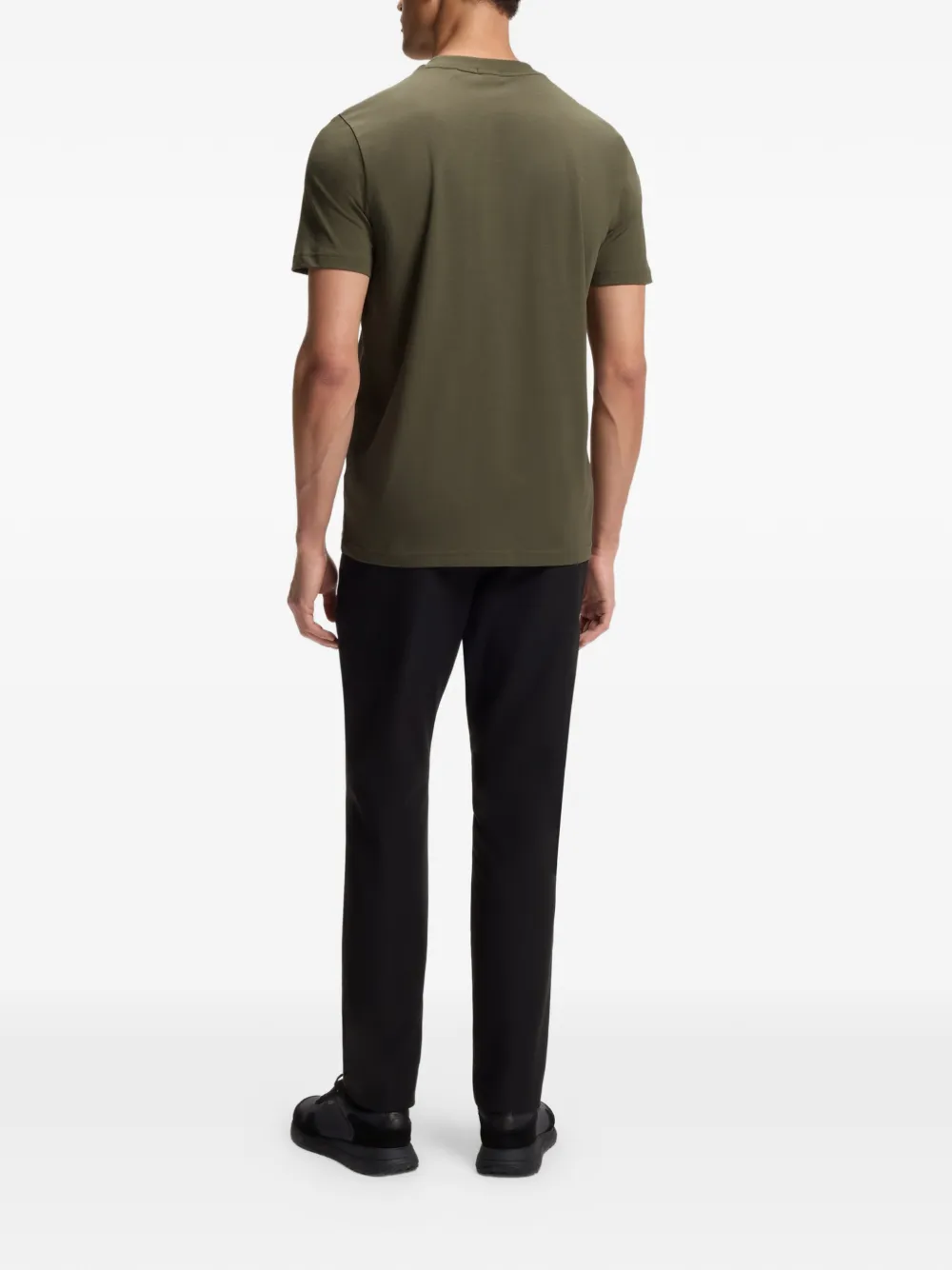 BOSS T-shirt met logoprint Groen
