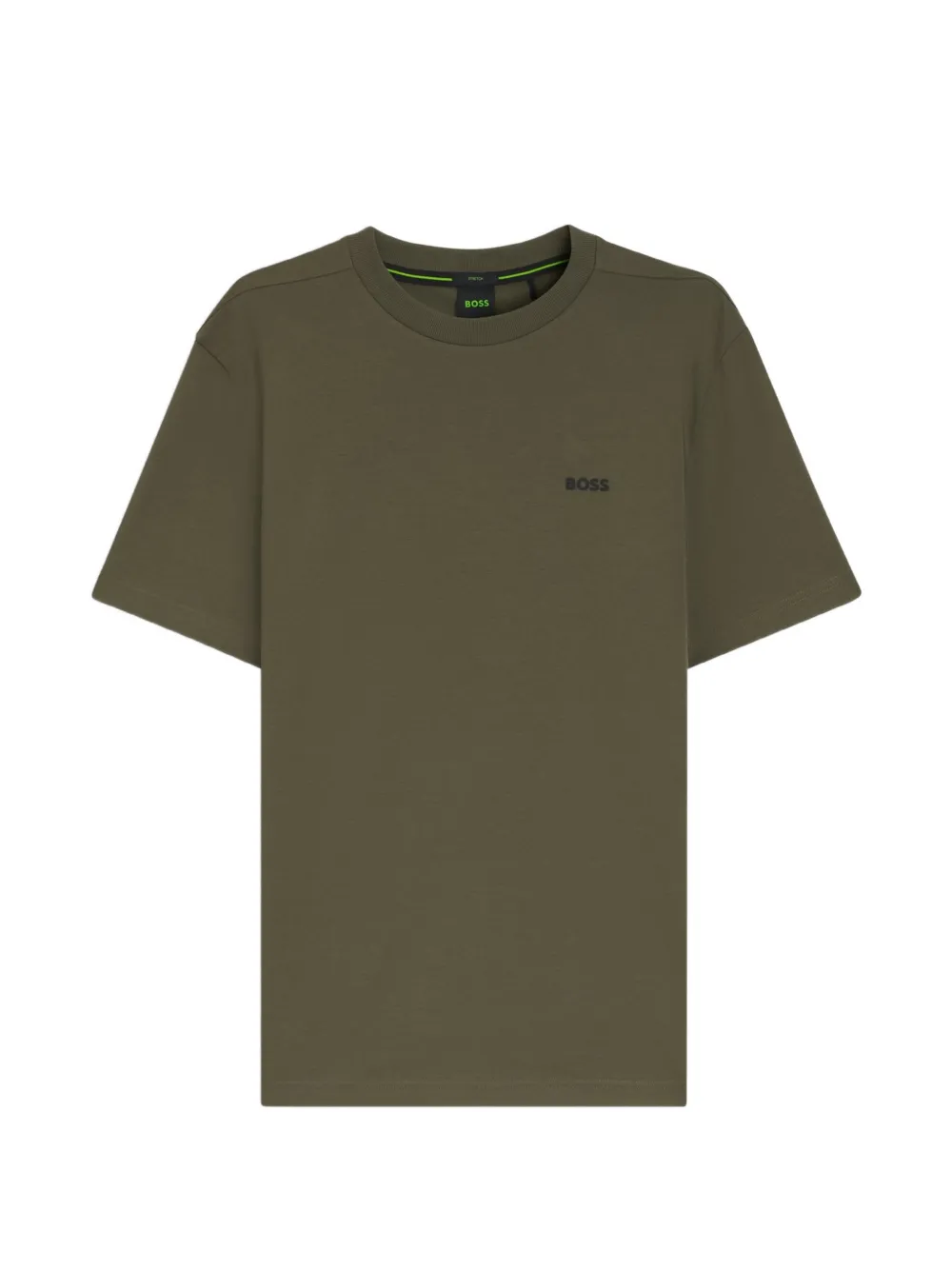 BOSS T-shirt met logoprint Groen