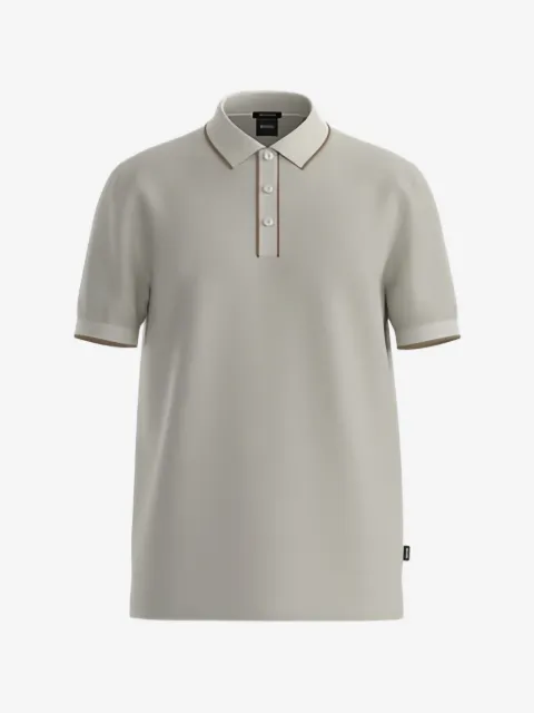 BOSS tipped regular-fit polo shirt