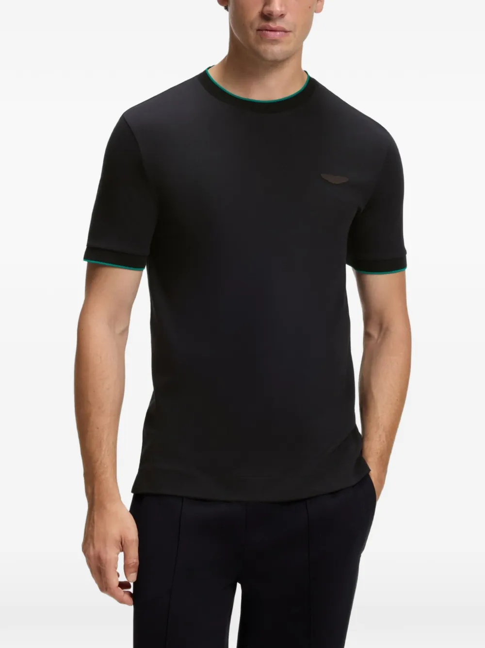 BOSS x Aston Martin T-shirt van gemerceriseerd katoen Zwart